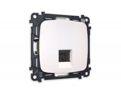 Комплект механизма телефонной розетки OMEGA MO212030 Жемчуг RJ-11(4P4C) с защитной шторкой QUANT Ambrella Volt Комплект механизма телефонной розетки OMEGA MO212030 Жемчуг RJ-11(4P4C) с защитной шторкой QUANT Ambrella Volt