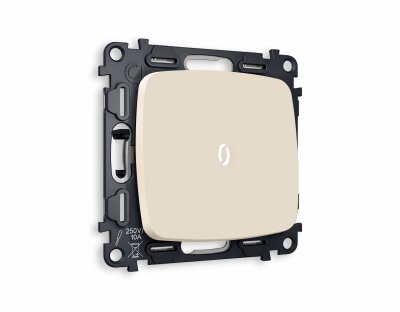 Комплект механизма 1-клавишного выключателя с подсветкой 5600K OMEGA MO322015 Бежевый матовый QUANT Ambrella Volt