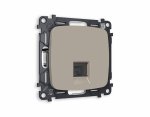 Комплект механизма телефонной розетки OMEGA MO372030 Серо-бежевый матовый RJ-11(4P4C) с защитной шторкой QUANT Ambrella Volt