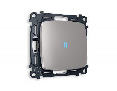 Комплект механизма 1-клавишного выключателя с подсветкой 10000K OMEGA MO502020 Сталь матовый QUANT Ambrella Volt Комплект механизма 1-клавишного выключателя с подсветкой 10000K OMEGA MO502020 Сталь матовый QUANT Ambrella Volt