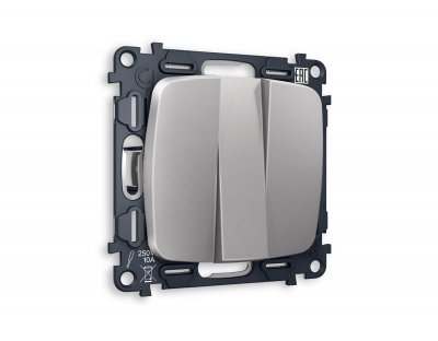 Комплект механизма 3-клавишного выключателя OMEGA MO505010 Сталь матовый QUANT Ambrella Volt Комплект механизма 3-клавишного выключателя OMEGA MO505010 Сталь матовый QUANT Ambrella Volt