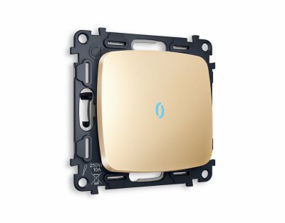 Комплект механизма 1-клавишного выключателя с подсветкой 10000K OMEGA MO602020 Шампань QUANT Ambrella Volt Комплект механизма 1-клавишного выключателя с подсветкой 10000K OMEGA MO602020 Шампань QUANT Ambrella Volt