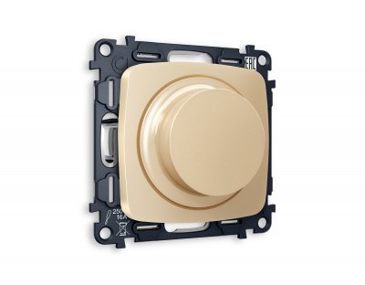 Комплект механизма светорегулятора универсального поворотно-нажимного OMEGA MO605510 Шампань 25-600W/LED 5-300W QUANT Ambrella Volt