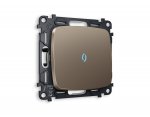 Комплект механизма 1-клавишного выключателя с подсветкой 10000K OMEGA MO632020 Темная бронза матовый QUANT Ambrella Volt