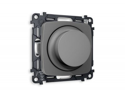 Комплект механизма светорегулятора универсального поворотно-нажимного OMEGA MO655510 Антрацит серый 25-600W/LED 5-300W QUANT Ambrella Volt Комплект механизма светорегулятора универсального поворотно-нажимного OMEGA MO655510 Антрацит серый 25-600W/LED 5-300W QUANT Ambrella Volt