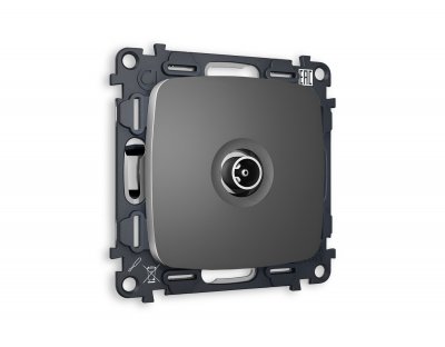 Комплект механизма TV розетки оконечной OMEGA MO663010 Антрацит серый 50-870 MHz 1dB QUANT Ambrella Volt Комплект механизма TV розетки оконечной OMEGA MO663010 Антрацит серый 50-870 MHz 1dB QUANT Ambrella Volt