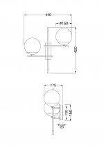 Светильник бра Maytoni MOD050WL-02G