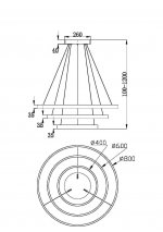 Подвесной светильник Maytoni MOD058PL-L100B3K Rim