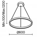 Подвесной светильник Maytoni MOD058PL-L32BK Rim