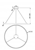 Подвесной светильник Maytoni MOD058PL-L65BS3K Rim