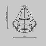Подвесной светильник Maytoni MOD058PL-L74BK Rim