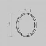 Настенный светильник (бра) Maytoni MOD058WL-L25BK Rim