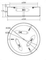 Потолочный светильник Maytoni MOD096CL-03G Ripple