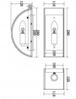 Настенный светильник (бра) Maytoni MOD096WL-01G Ripple