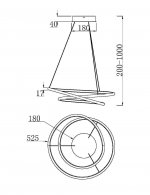 Подвесной светильник Maytoni MOD100PL-L47BSK1 Nola