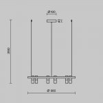 Подвесной светильник Maytoni MOD102PL-L42WK Satellite