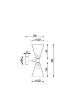 Настенный светильник бра Maytoni MOD108WL-02GB Vesper