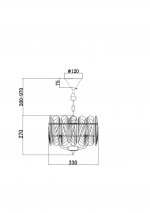 Подвесной светильник Maytoni MOD122PL-03BS Suite
