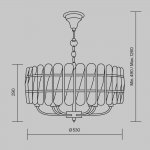 Подвесной светильник Maytoni MOD122PL-06BS Suite