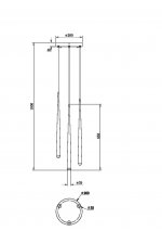 Подвесной светильник Maytoni MOD132PL-L18BSK Cascade