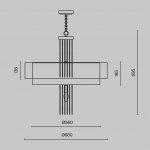Подвесной светильник Maytoni MOD151PL-05G Impressive
