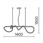 Подвесной светильник Maytoni MOD166PL-L30G3K Tau
