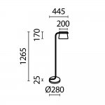 Напольный светильник торшер Maytoni MOD170FL-L8BS3K Cabaret