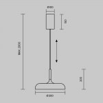 Подвесной светильник Maytoni MOD189PL-L30B3K