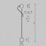 Напольный светильник торшер Maytoni MOD230FL-01B Fly