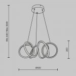Подвесной светильник Maytoni MOD241PL-L60BK Curve