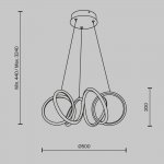 Подвесной светильник Maytoni MOD241PL-L60BSK Curve