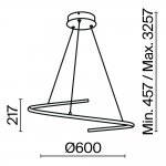 Подвесной светильник Maytoni MOD242PL-L33BK Curve