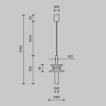 Подвесной светильник Maytoni MOD255PL-01B2 Sound Wave