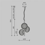 Подвесной светильник Maytoni MOD268PL-03G Reels