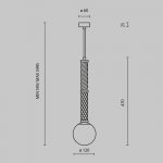 Подвесной светильник Maytoni MOD287PL-01BS1 Teatro