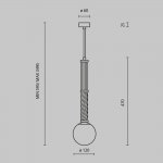 Подвесной светильник Maytoni MOD287PL-01BS Teatro