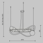Подвесной светильник Maytoni MOD289PL-L44BS3K Oasis