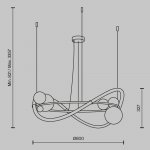 Подвесной светильник Maytoni MOD289PL-L53BS3K Oasis