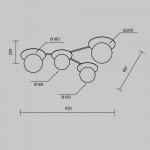 Потолочный светильник Maytoni MOD291CL-04BS1 Star sky