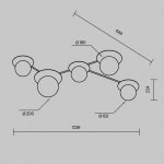 Потолочный светильник Maytoni MOD291CL-05BS1 Star sky