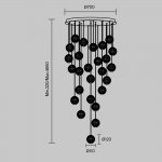 Подвесной светильник Maytoni MOD293PL-L140BS3K Sapphire
