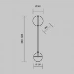 Настенный светильник бра Maytoni MOD295WL-L12BBS3K Area