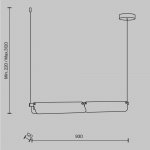 Подвесной светильник Maytoni MOD296PL-L20BS3K Flat
