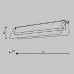 Настенный светильник бра Maytoni MOD296WL-L10BS3K Flat