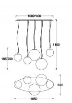 Подвесной светильник Maytoni MOD321PL-05W1 Basic form
