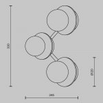 Настенный светильник бра Maytoni MOD331WL-L6BS3K Ambre