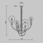 Подвесной светильник Maytoni MOD333PL-06BS Status