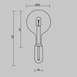 Настенный светильник бра Maytoni MOD333WL-01BS Status