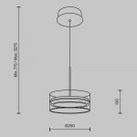 Подвесной светильник Maytoni MOD348PL-L18BBS3K Dress code