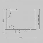 Подвесной светильник Maytoni MOD350PL-02BBS Inversio